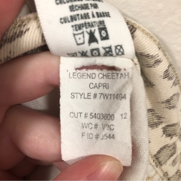 Lucky Brand Legend Cheetah Print Capri Jeans Jeggings women's size 10 - Picture 9 of 9